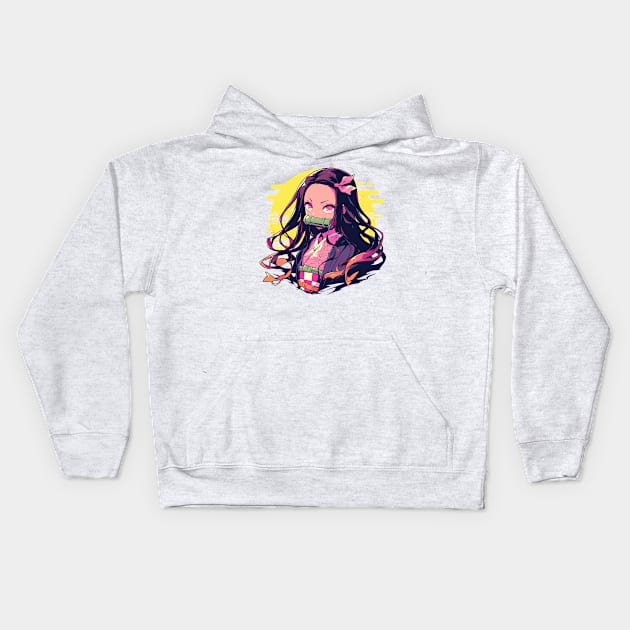 nezuko Kids Hoodie by boxermaniac